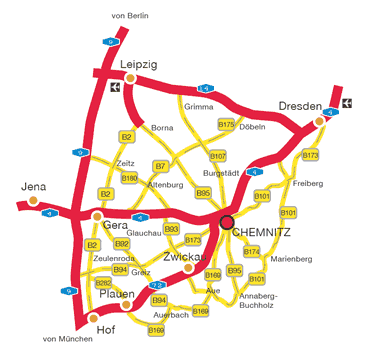 Anfahrt Chemnitz